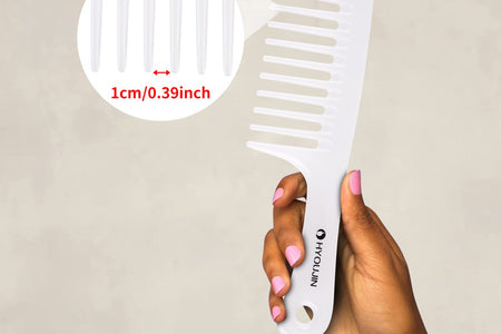Wide Tooth Comb Detangling Hair Brush,Paddle Hair Comb,Care Handgrip Comb-Best Styling Comb for Long,Wet or Curly Reduce Hair Loss and Dandruff&Headache-Minimal Breakages