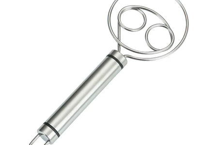 Baker’s Best Danish Dough Whisk – Dutch-Style Stainless Steel Hand Mixer for Effortless Bread, Biscuits & Cakes
