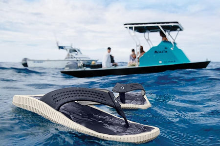 Ulele Men'S Beach Sandals, Quick-Dry Flip-Flop Slides, Water Resistant Suede Lining & Wet Grip Soles, Soft Comfort Fit & Arch Support