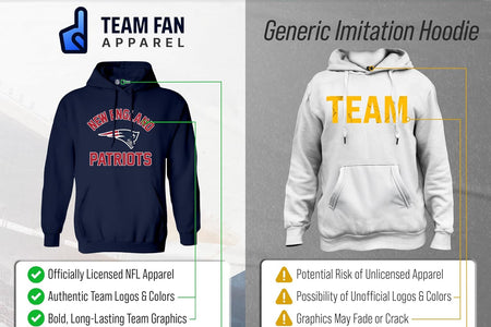 NFL Gameday Adult Hooded Sweatshirt, Pro Football Fleece Hoodie Pullover Sweatshirt