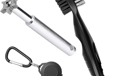 Golf Groove Sharpener Tool, Golf Club Groove Sharpener and Retractable Golf Club Brush, for Golfers, Practical Sharp and Clean Kits for All Golf Irons