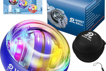 Wrist Trainer Ball Auto-Start Wrist Strengthener Gyroscopic Forearm Exerciser Gyro Ball for Strengthen Arms, Fingers, Wrist Bones and Muscles